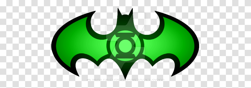 Glowing Green Lantern Batman Logo, Recycling Symbol Transparent Png