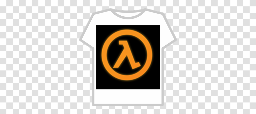 Glowing Half Life Logo Read Desc T Shirt Roblox Supreme, Clothing, Apparel, Symbol, Number Transparent Png