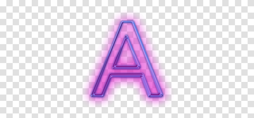 Glowing Neon Letter A Icon, Triangle Transparent Png