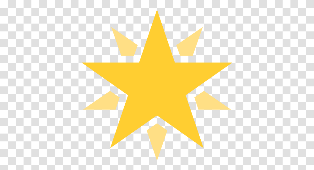 Glowing Star Emoji For Facebook Email Emoji Glowing Star, Symbol, Star Symbol, Outdoors, Nature Transparent Png