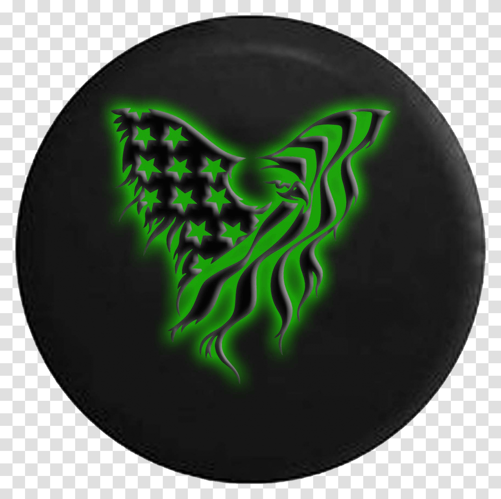 Glowing Usa Eagle Flag Jeep Off Road Rv Camper Spare, Ball, Helmet, Apparel Transparent Png
