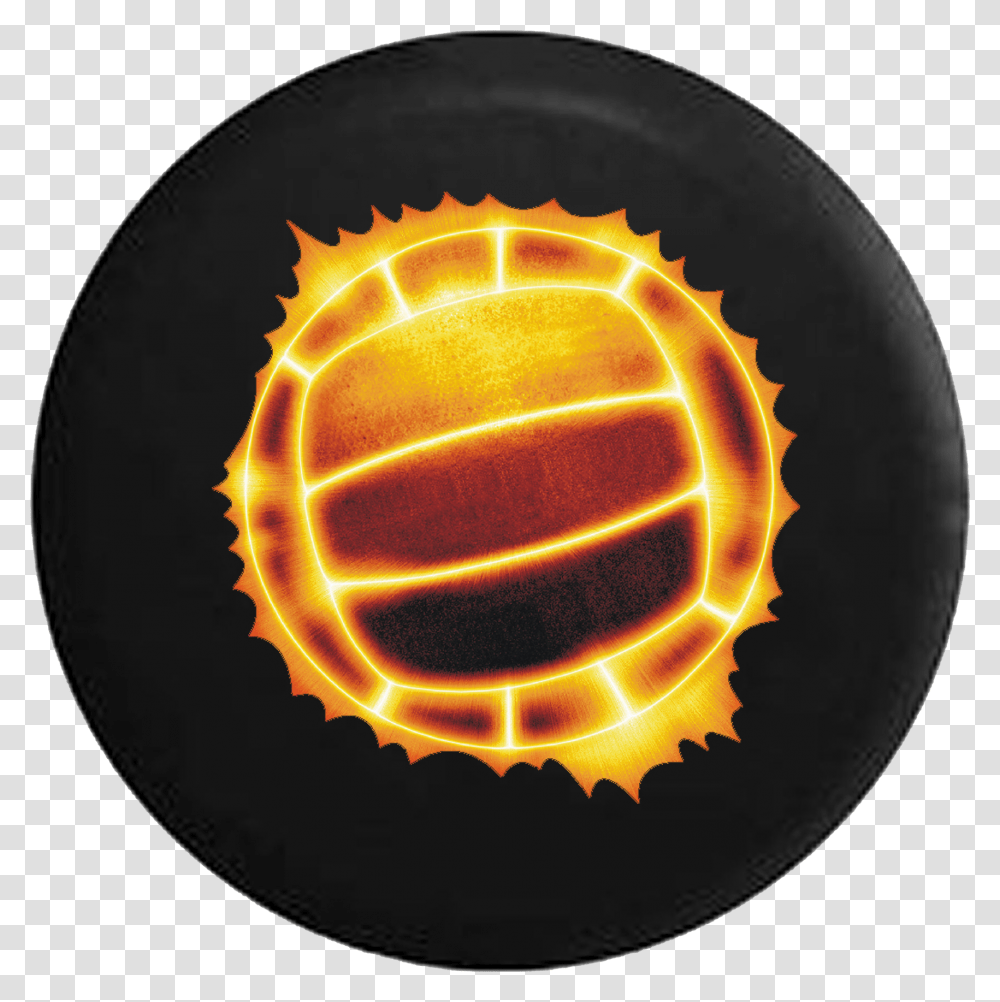 Glowing Volleyball Orange And Reds Rv Camper Spare Circle, Light, Helmet, Apparel Transparent Png