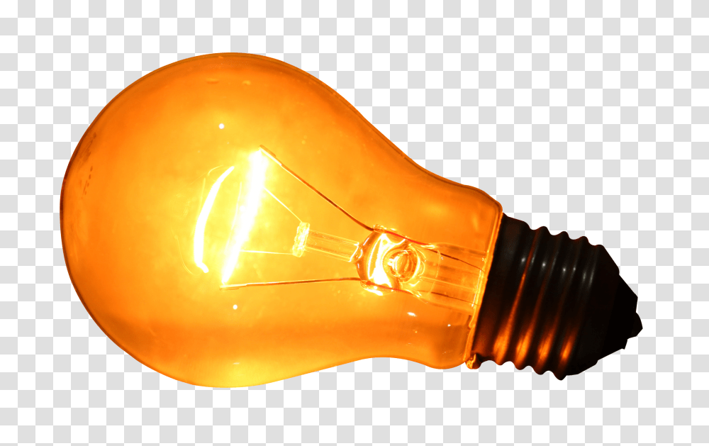 Glowing Yellow Light Bulb Image, Electronics, Lightbulb, Ketchup, Food Transparent Png