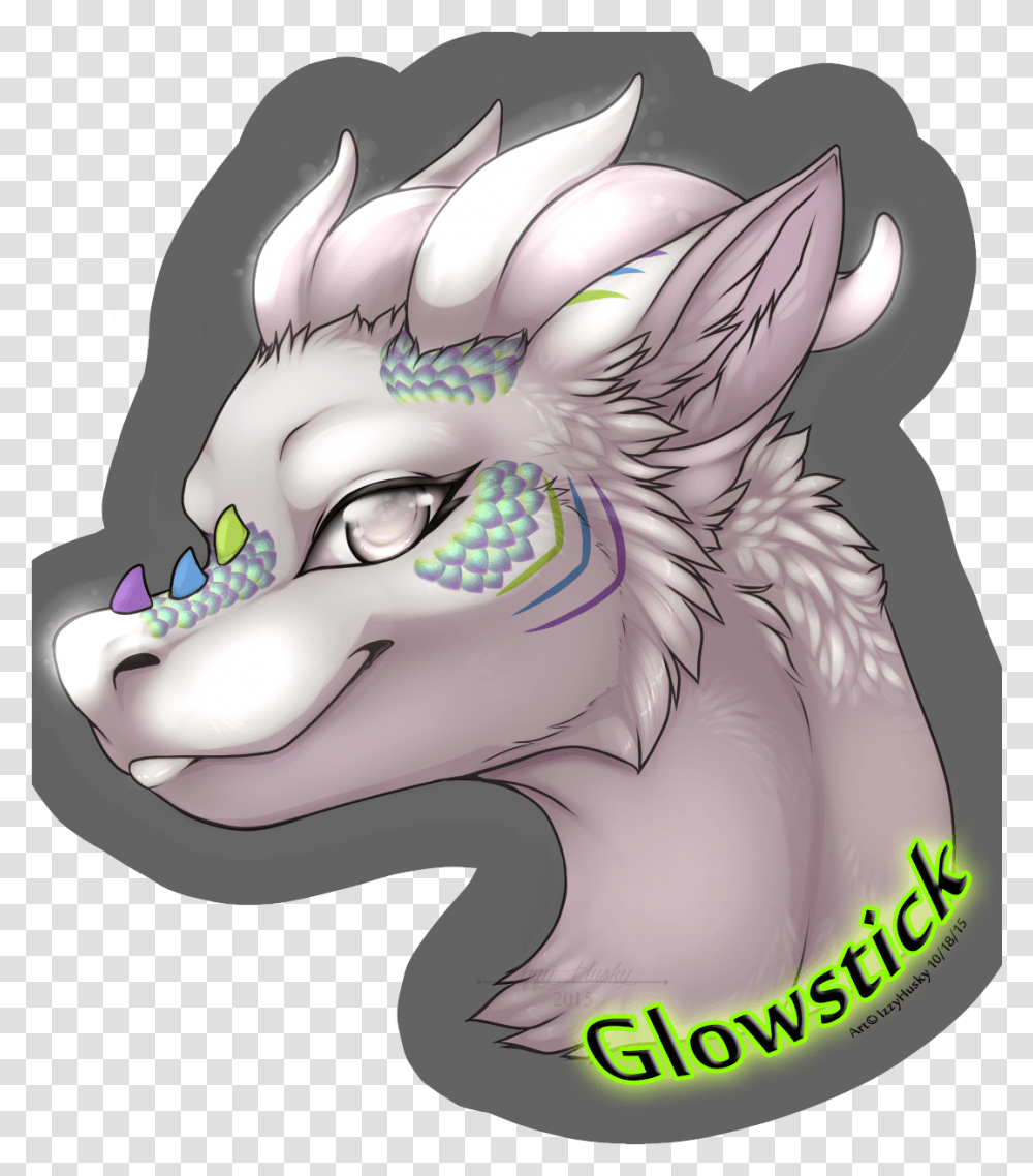 Glowstick Headshot Badge Com Cartoon, Mammal, Animal, Drawing Transparent Png