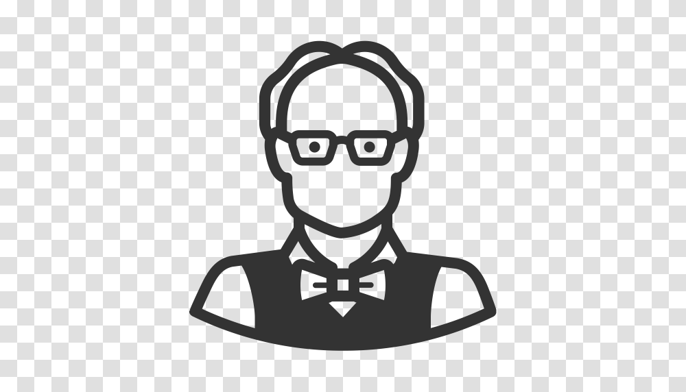 Glyph Avatar Professor White Man Glyph Play Icon With, Stencil, Person, Human Transparent Png