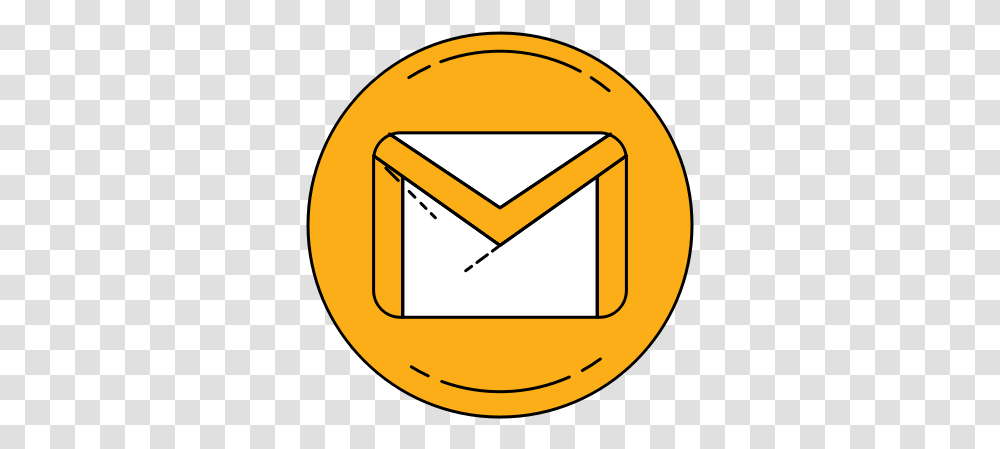 Gmail Logo Orange Icon Gmail Logo Orange, Envelope, Text, Label Transparent Png