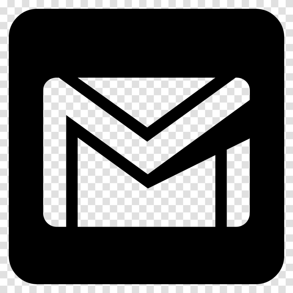 Gmail Logo Vector Black And White, Label, Sticker Transparent Png