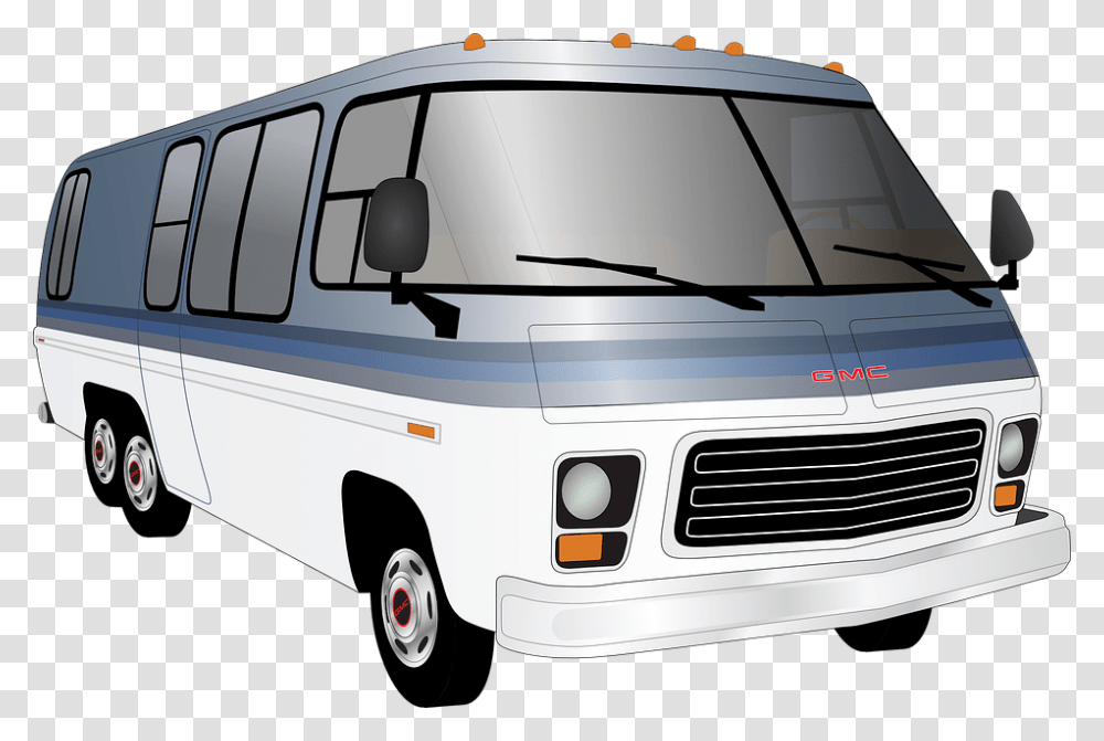 Gmc Camper Motorhome Vehicle Home, Bus, Transportation, Van, Minibus Transparent Png