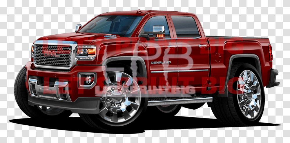 Gmc Sierra Cartoon, Wheel, Machine, Truck, Vehicle Transparent Png