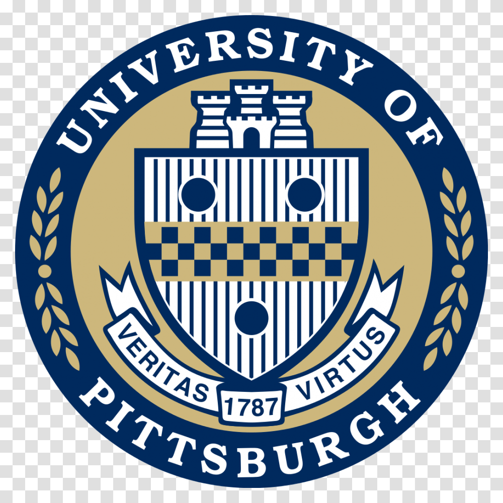 Gmp University Of Pittsburgh Logo Black And White, Trademark, Badge, Emblem Transparent Png