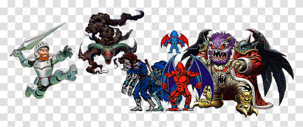 Gnggang Ghouls N Ghosts Characters, Ornament, Person, Human, Pattern Transparent Png