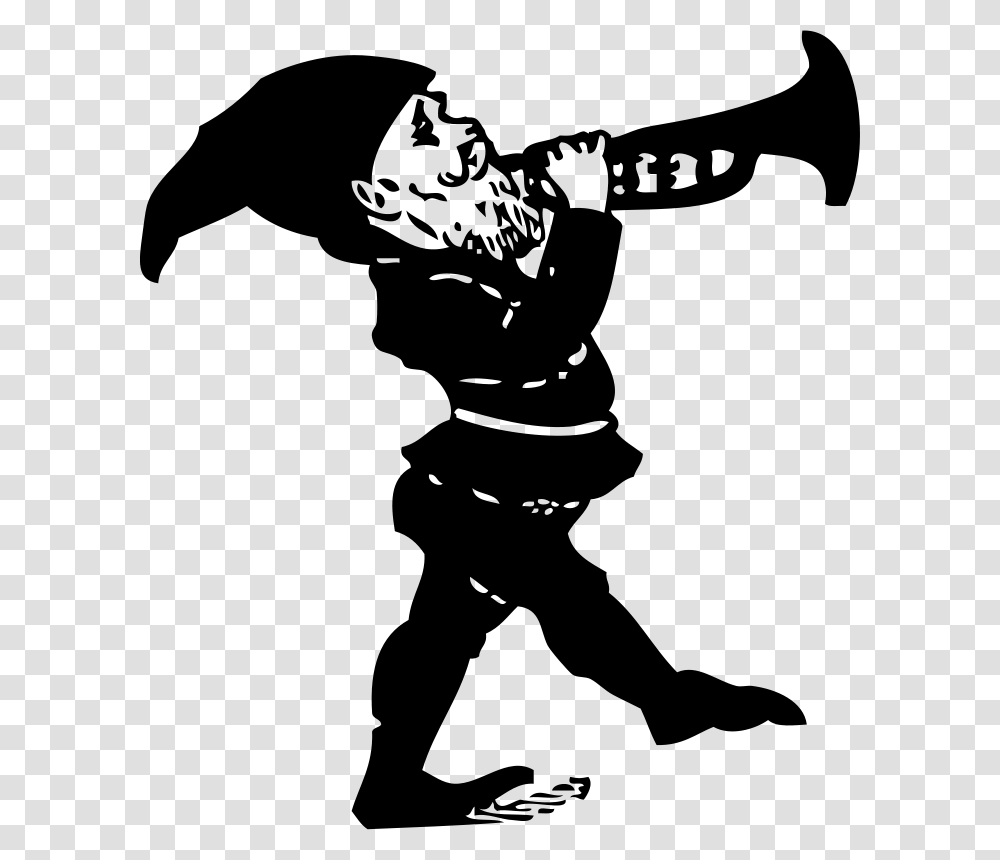 Gnome Playing Horn, Music, Gray, World Of Warcraft Transparent Png