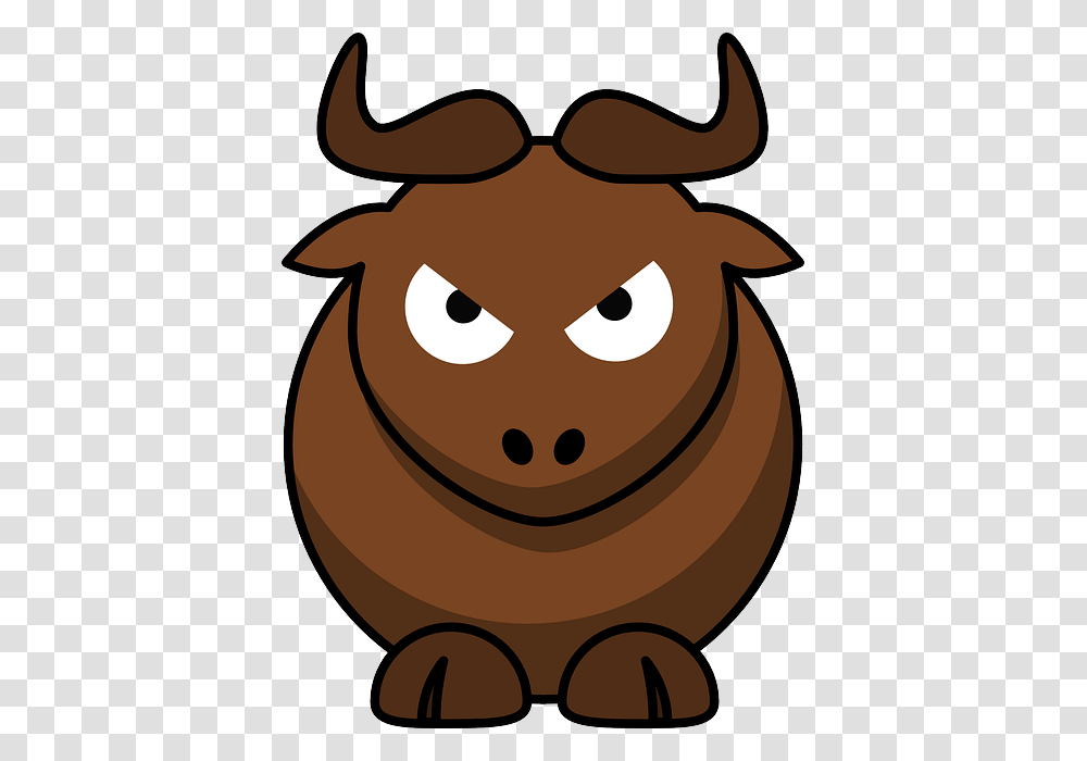 Gnu Angry Animal Cute Funny Mammal Bull, Dessert, Food, Sweets, Confectionery Transparent Png
