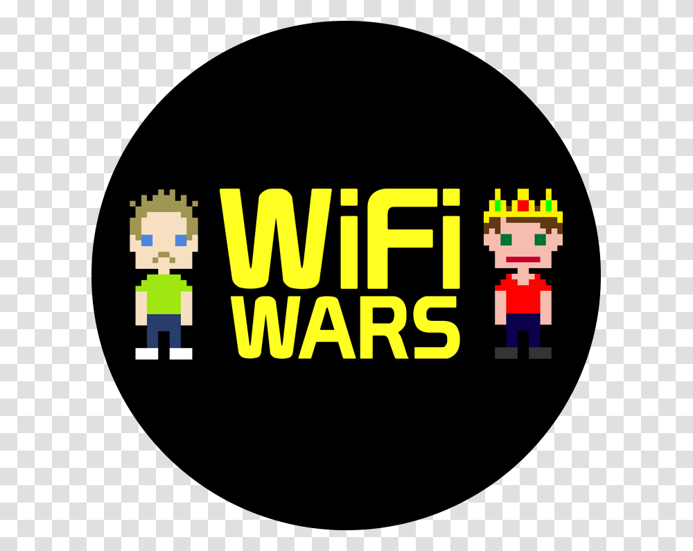 Go 8 Bit Present Wifi Wars Wifi Wars, Logo, Trademark, Pac Man Transparent Png