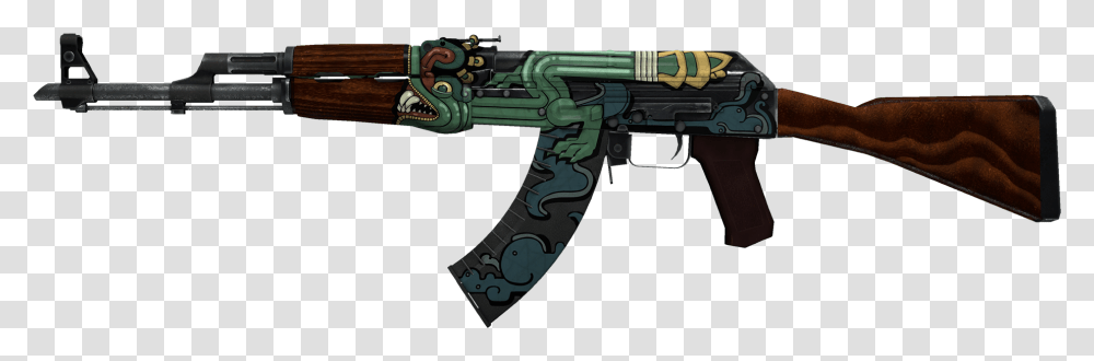 Go Ak 47 Fire Serpent Ak 47 Neon Revolution, Gun, Weapon, Weaponry, Rifle Transparent Png