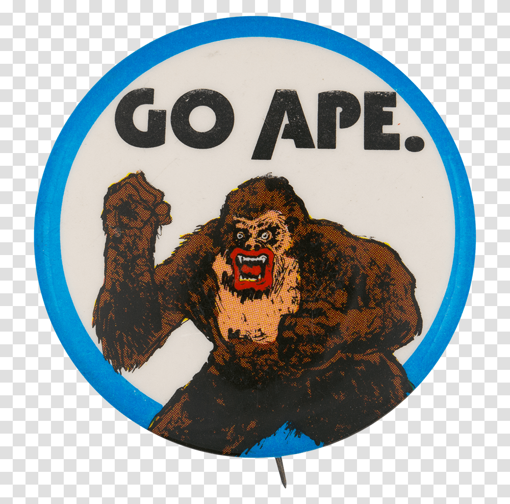 Go Ape Social Lubricator Button Museum Orangutan, Logo, Trademark, Emblem Transparent Png