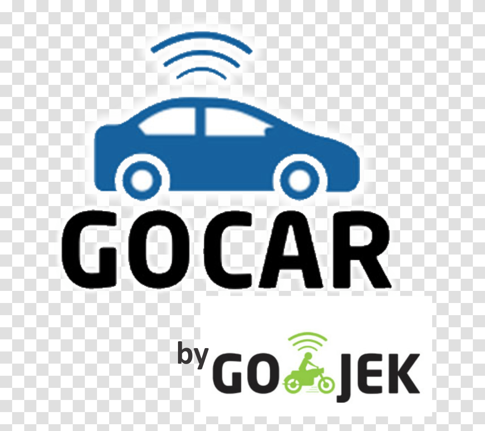 Go Car Logo Image Logo Go Car Gojek, Text, Label, Vehicle, Transportation Transparent Png