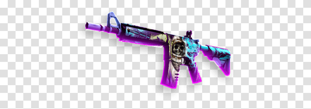 Go Case Opening Site M4a4 Desolate Space Ww, Gun, Weapon, Weaponry, Toy Transparent Png