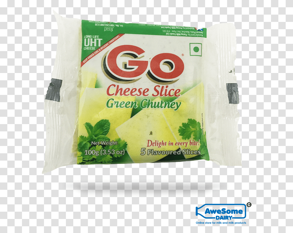 Go Cheese Slice 100g Green Chutney Go Cheese, Food, Plant, Jar, Vase Transparent Png