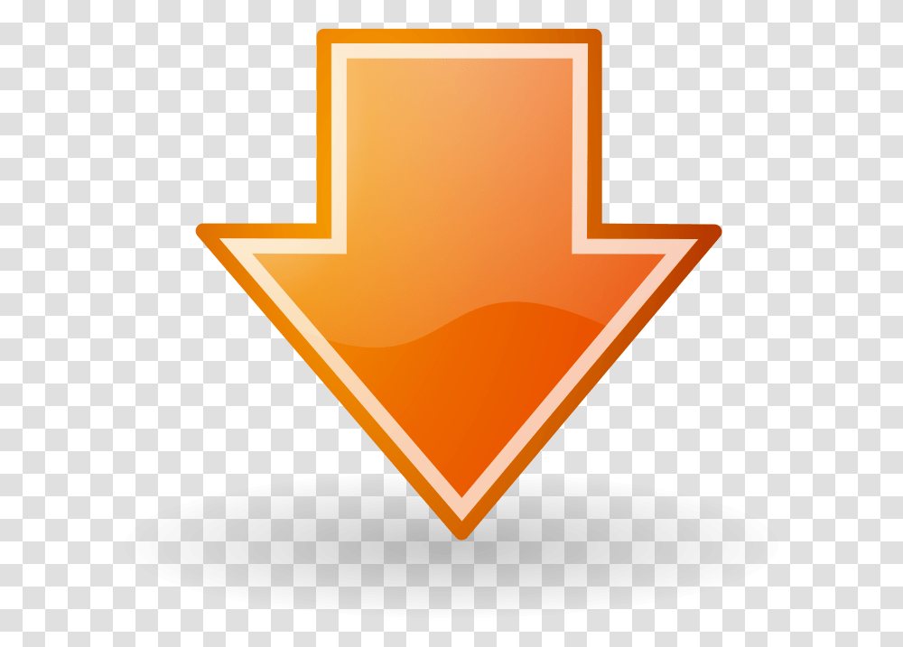 Go Down Orange Button Tango Style Quante Anatre Vedi Soluzione, Logo, Trademark, Triangle Transparent Png