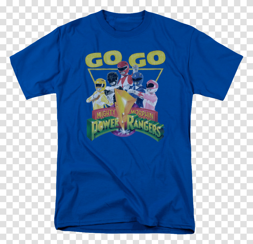 Go Go Power Rangers Shirt Power Rangers T Shirt Blue, Apparel, T-Shirt Transparent Png