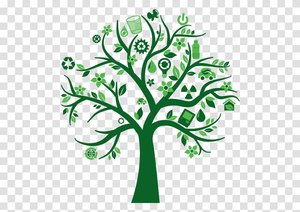 Go Green Tree Reduce Reuse Recycle Trees, Graphics, Art, Plant, Floral Design Transparent Png