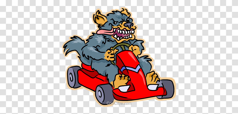 Go Kart Royalty Free Vector Clip Art Illustration, Vehicle, Transportation, Bumper, Lion Transparent Png