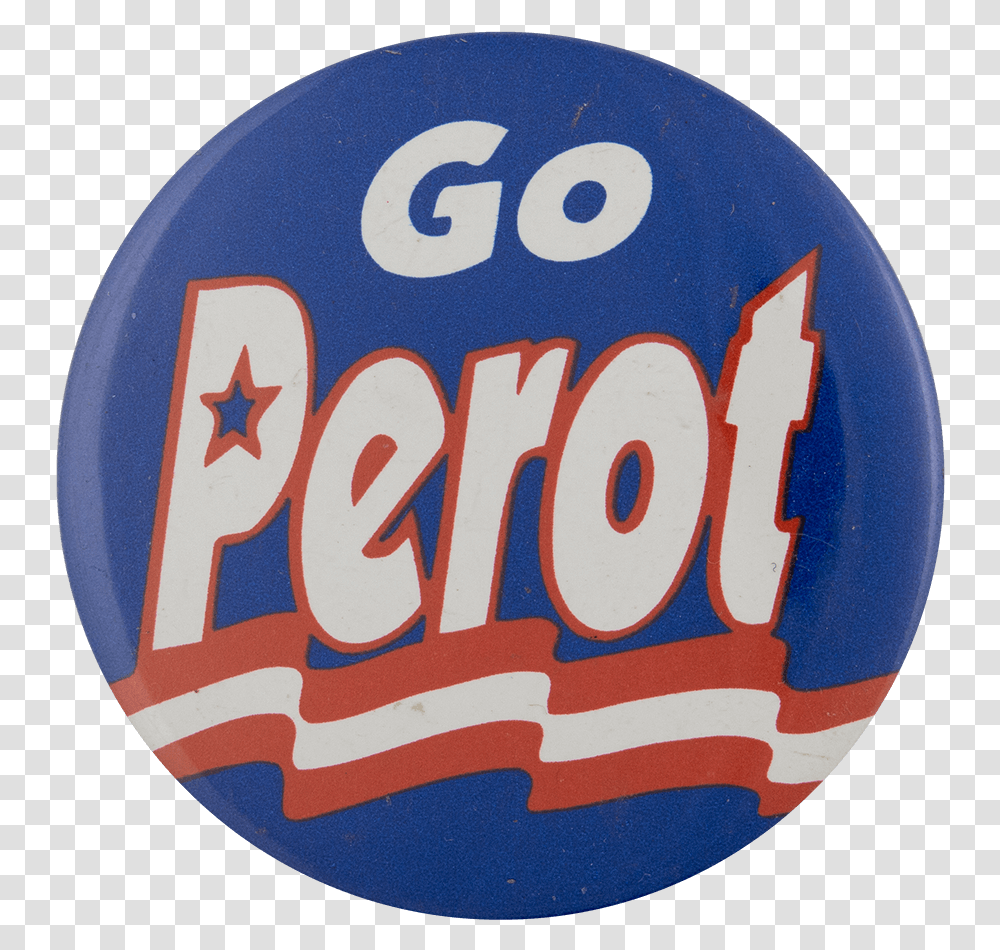 Go Perot Political Busy Beaver Button Museum Label, Logo, Trademark, Badge Transparent Png