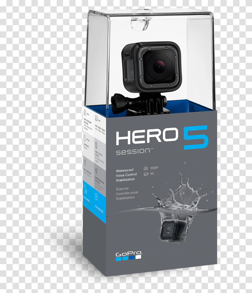 Go Pro Hero 5 Session, Camera, Electronics, Webcam, Video Camera Transparent Png