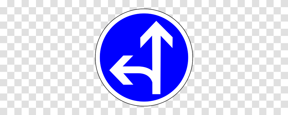 Go Straight Or Left Transport, First Aid, Road Sign Transparent Png