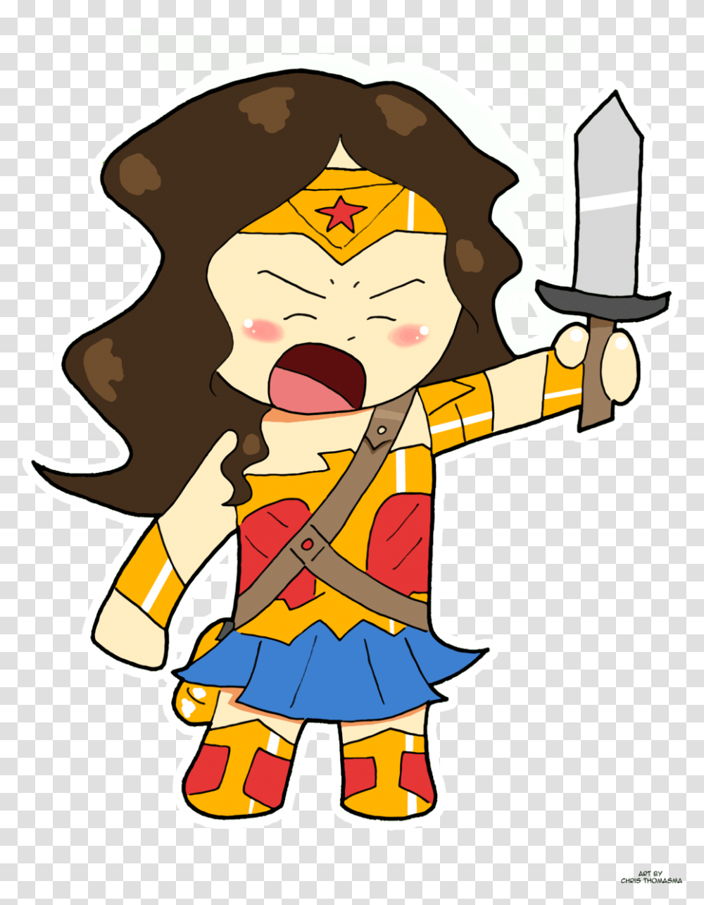 Go To Image Chibi Wonder Woman, Costume, Face, Elf, Photography Transparent Png