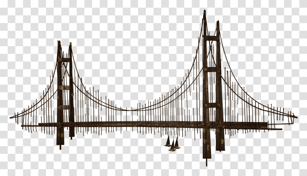 Go To Image Golden Gate Bridge, Building, Suspension Bridge, Rope Bridge Transparent Png