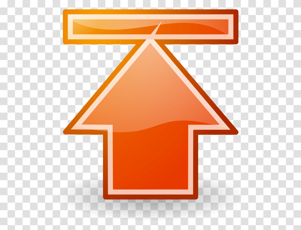 Go Top Orange Button Tango Style Up Arrow Icon, Triangle, Pattern Transparent Png