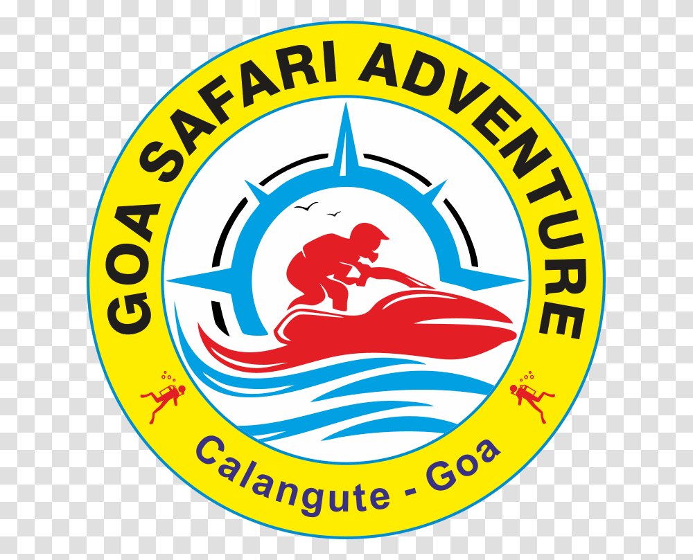 Goa Safari Adventure Scuba Diving In Water Sports Circle, Logo, Symbol, Label, Text Transparent Png
