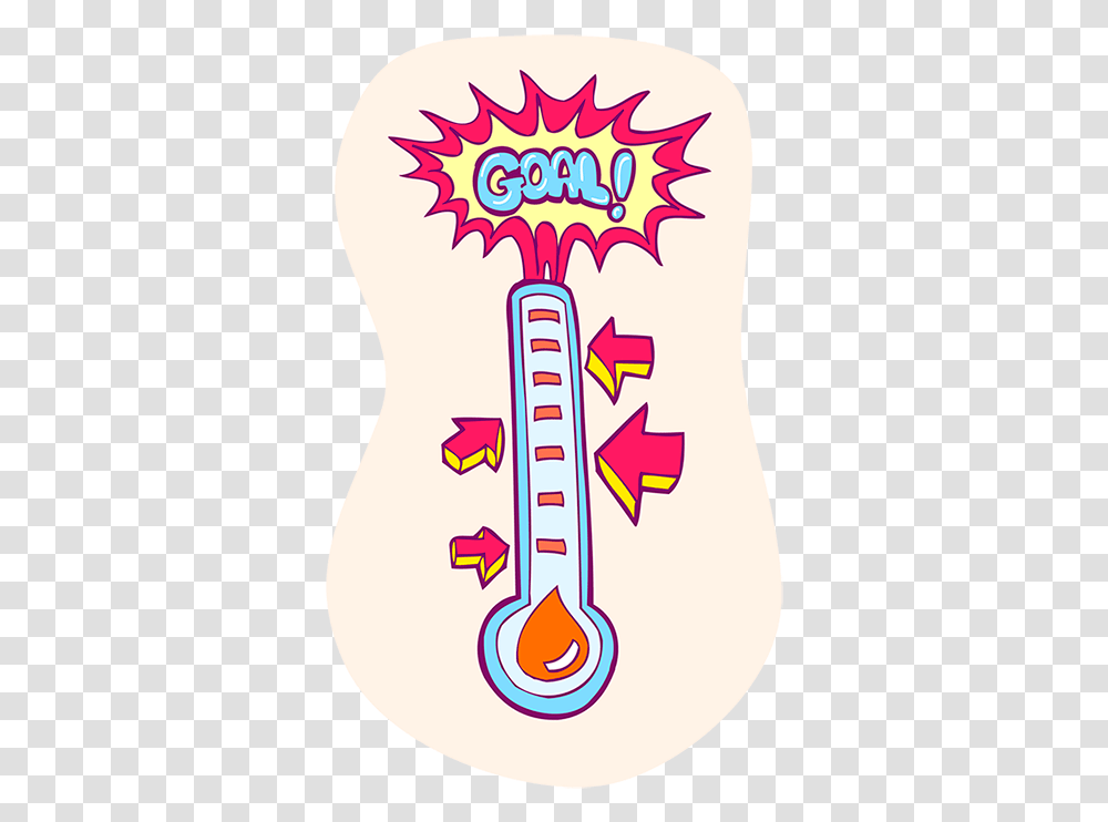 Goal Thermometer Shape Goal Meter, Leisure Activities, Label, Number Transparent Png