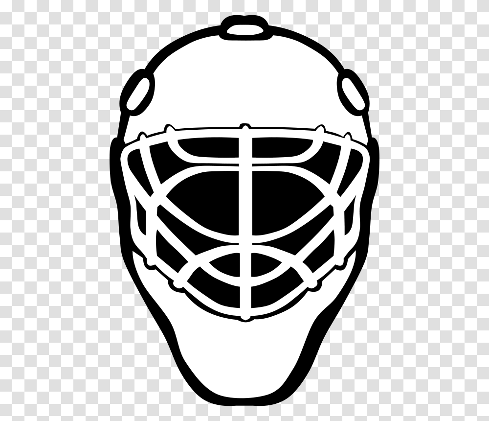 Goalie Mask Simple Bw, Sport, Apparel, Helmet Transparent Png