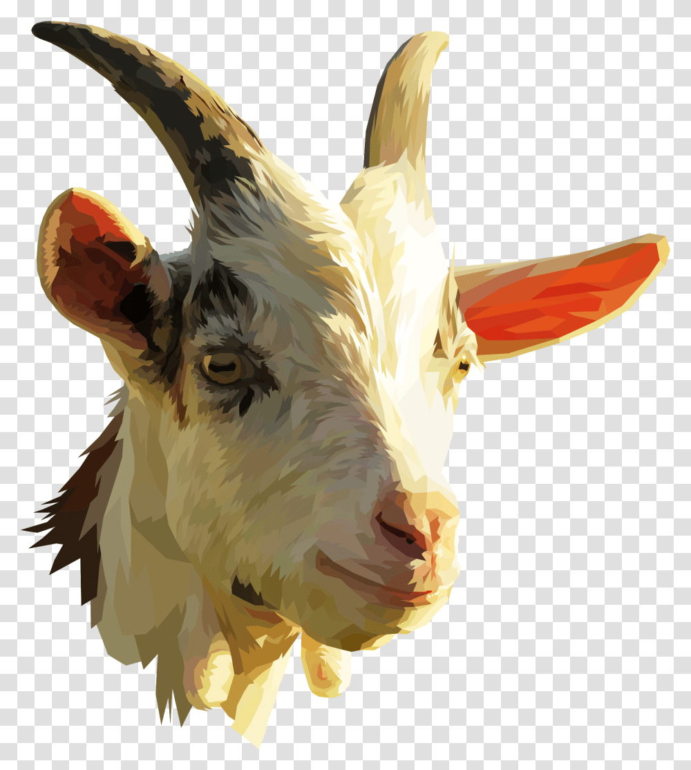 Goat Antelopelivestockhorn Goat Head, Mammal, Animal, Bird, Mountain Goat Transparent Png
