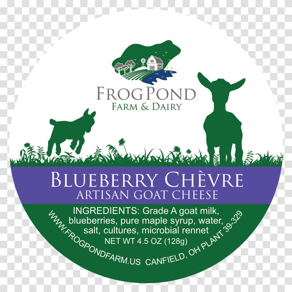 Goat Cheese Chevre Blueberry 45 Oz Market Wagon Kennel Club, Label, Text, Animal, Mammal Transparent Png