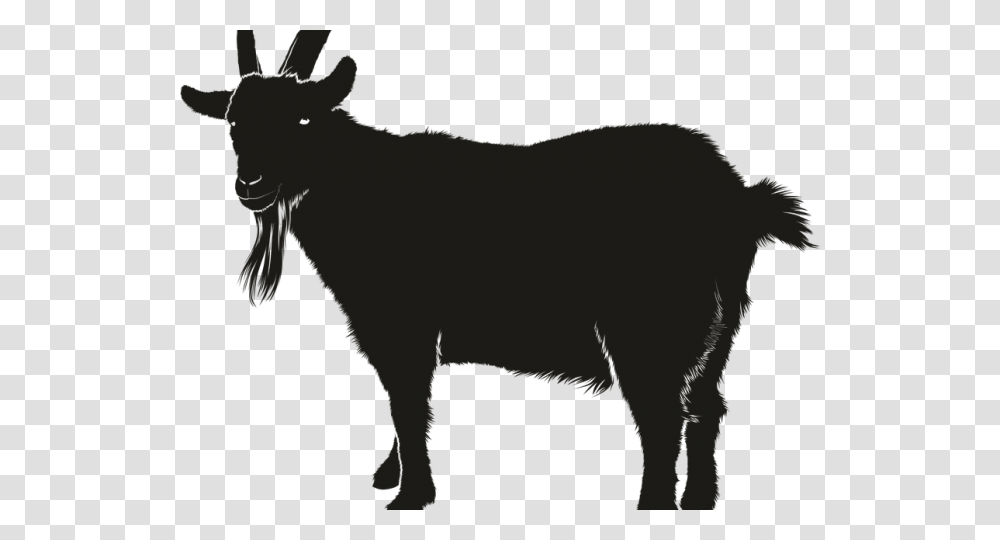 Goat Clipart Black And White, Animal, Mammal, Silhouette Transparent Png