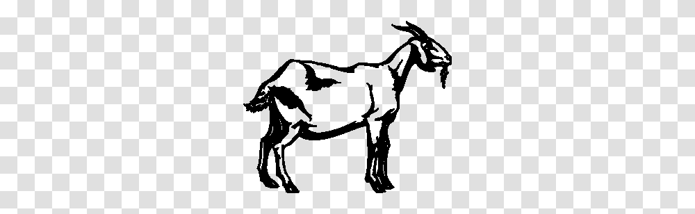 Goat Clipart Black And White, Bow, Mammal, Animal, Stencil Transparent Png