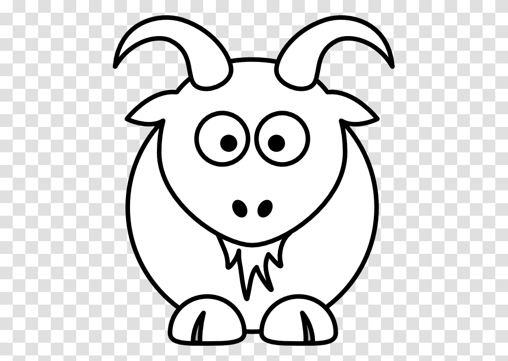 Goat Clipart Black And White, Stencil, Cat, Pet, Mammal Transparent Png