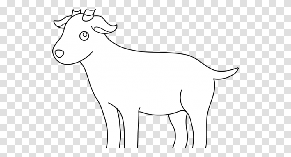 Goat Clipart Easy Goat White, Mammal, Animal, Horse, Wildlife Transparent Png