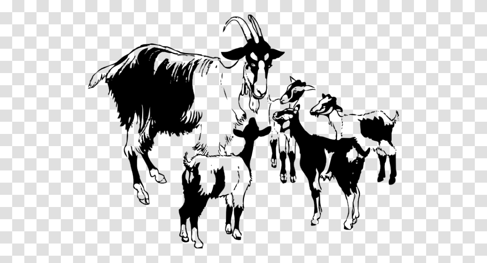 Goat Clipart Family Herd Of Goats Clipart, Horse, Mammal, Animal, Knight Transparent Png