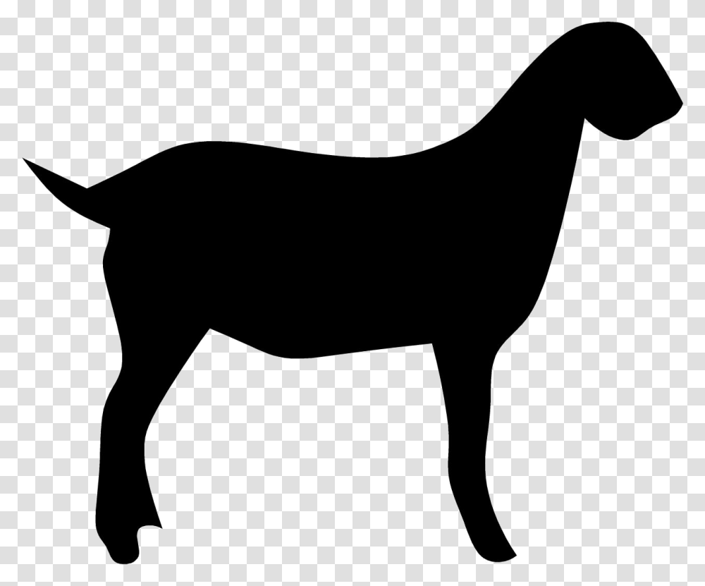Goat Clipart Silhouette Free And Images Boer Goat Goat Silhouette, Bow, Mammal, Animal, Wildlife Transparent Png