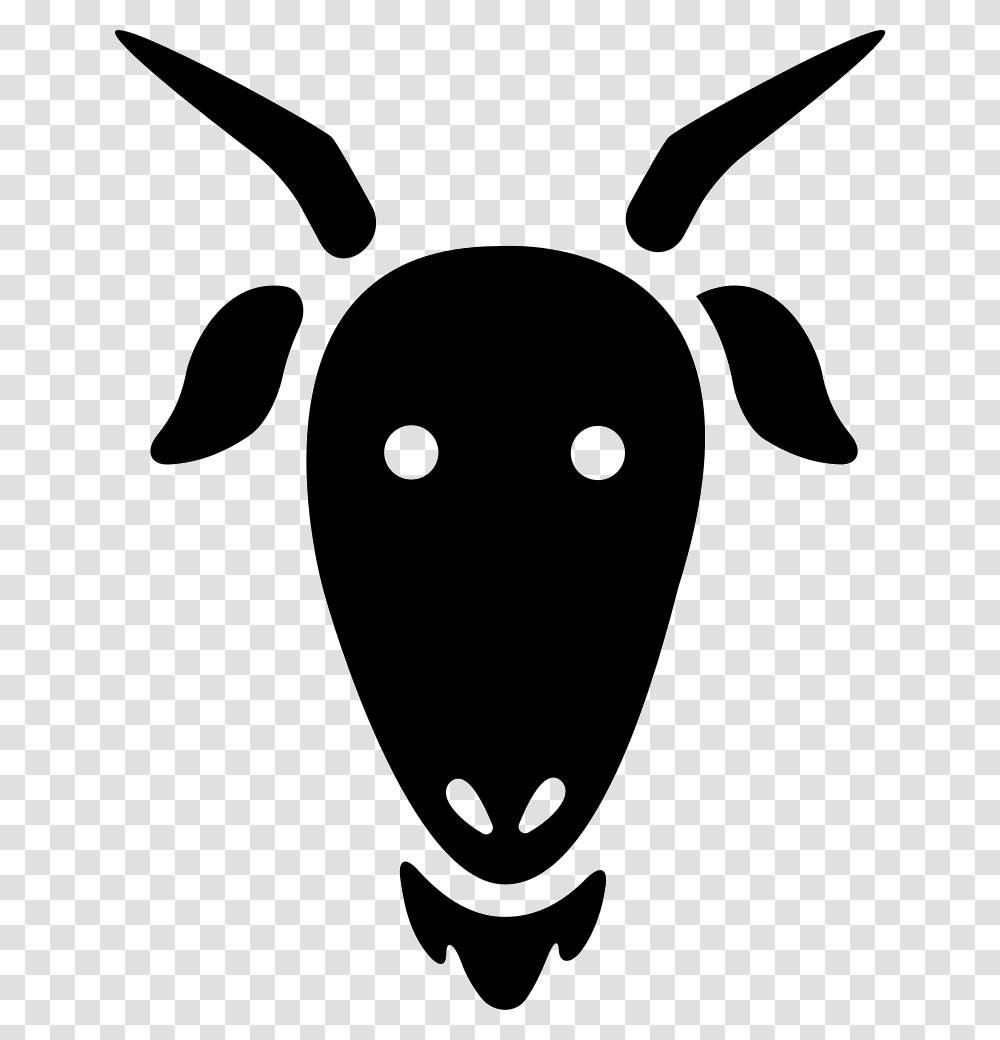 Goat Computer Icons Sheep Clip Art Cartoon Silhouette Goat Head, Stencil, Texture Transparent Png