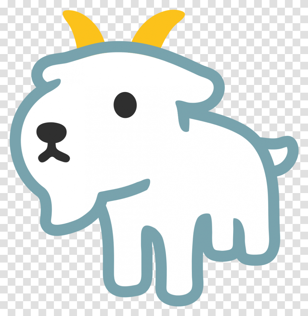 Goat Emoji Goat, Stencil Transparent Png