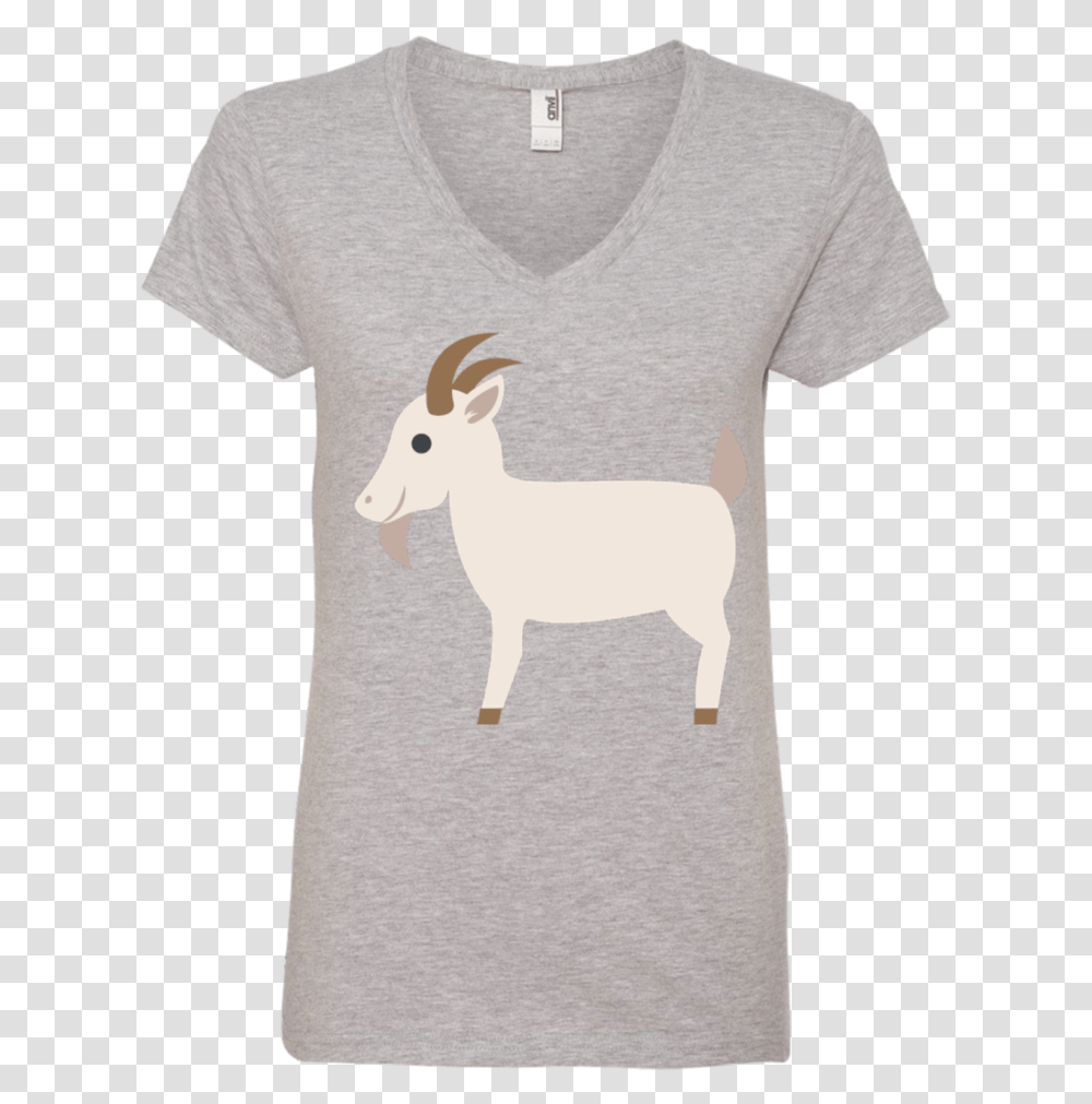 Goat Emoji Ladies Fan Shirts For Volleyball, Apparel, Antelope, Wildlife Transparent Png