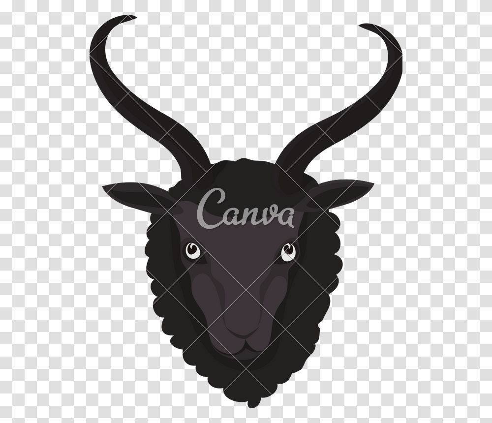 Goat Face Canva, Mammal, Animal, Wildlife, Deer Transparent Png