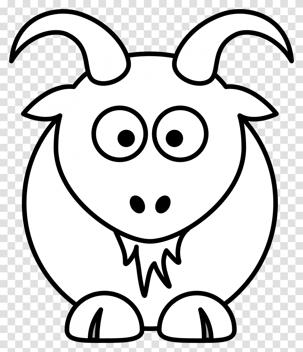 Goat Face Clipart Color, Stencil Transparent Png