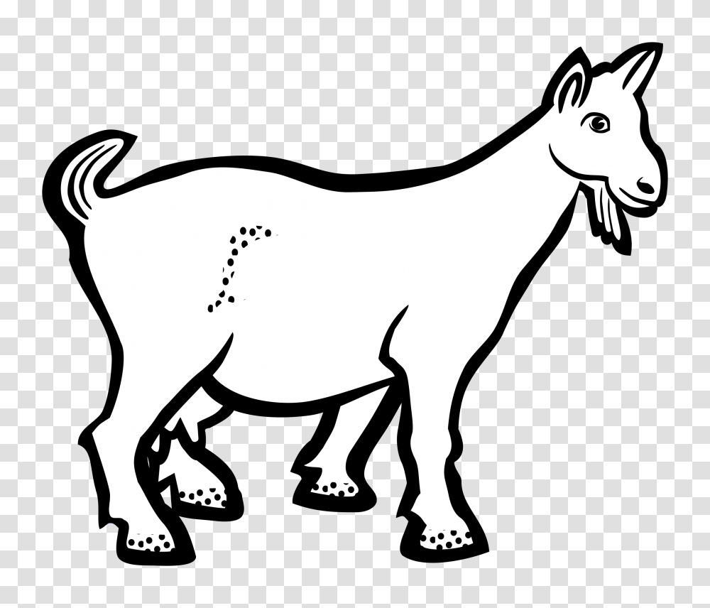 Goat Goat Clipart Black And White, Animal, Mammal, Horse, Donkey Transparent Png